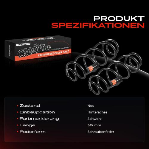 Frankberg 2x Fahrwerksfeder Hinterachse für Peugeot 208 I CA CC 1.0L 1.2L 1.4L 1.5L 1.6L Bj ab 2012 Bild Frankberg 2x Fahrwerksfeder Hinterachse für Peugeot 208 I CA CC 1.0L 1.2L 1.4L 1.5L 1.6L Bj ab 2012