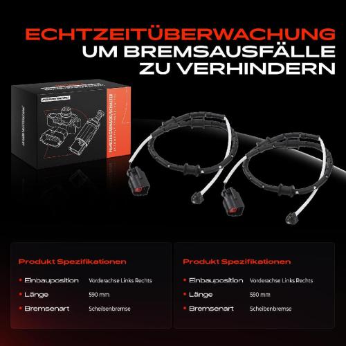2x Warnkontakt Bremsbelagverschleiß Vorderachse für Jaguar F-Type Cabriolet Coupe XF Sportbrake Bild 2x Warnkontakt Bremsbelagverschleiß Vorderachse für Jaguar F-Type Cabriolet Coupe XF Sportbrake