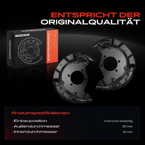 2x Ankerblech Bremsscheibe Hinterachse Beidseitig für Nissan Qashqai 2 J11 Renault Kadjar HA Bild 2x Ankerblech Bremsscheibe Hinterachse Beidseitig für Nissan Qashqai 2 J11 Renault Kadjar HA