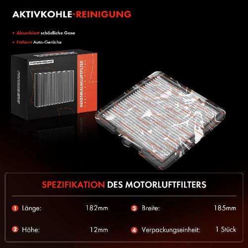 1x Innenraumfilter Aktivkohle für Kia Picanto SA Hyundai I10 I BA IA 2007-2018 Bild 1x Innenraumfilter Aktivkohle für Kia Picanto SA Hyundai I10 I BA IA 2007-2018