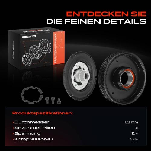 1x Magnetkupplung Klimakompressor für Hyundai i30 GD Cee'D JD Soul PS Elantra MD Bild 1x Magnetkupplung Klimakompressor für Hyundai i30 GD Cee'D JD Soul PS Elantra MD