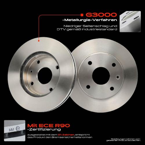 2x Bremsscheiben Vorderachse für Chevrolet Evanda Lacetti Kombi Stufenheck Nubira Rezzo MPV Bild 2x Bremsscheiben Vorderachse für Chevrolet Evanda Lacetti Kombi Stufenheck Nubira Rezzo MPV