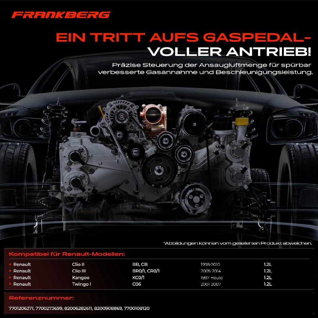 1x Drosselklappe Drosselklappenstutzen für Renault Clio II III BB Kangoo Twingo I