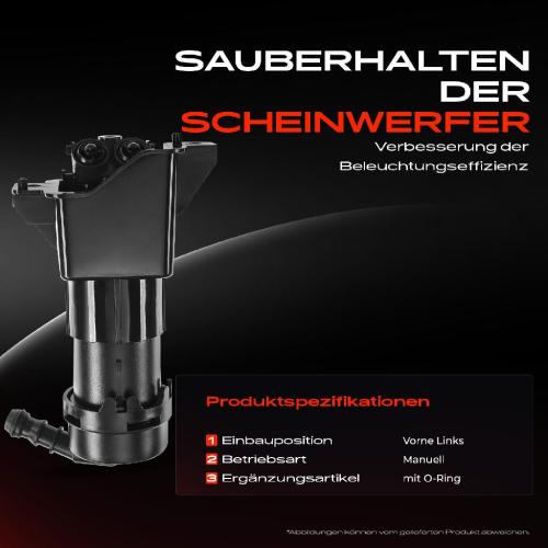 1x Scheinwerferreinigung Waschwasserdüse Vorne Links für Audi A6 4F2 C6 2008-2011 Bild 1x Scheinwerferreinigung Waschwasserdüse Vorne Links für Audi A6 4F2 C6 2008-2011