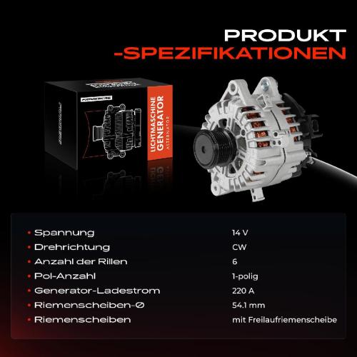 Frankberg 1x Lichtmaschine Generator für Ford Focus IV Turnier Galaxy Kuga III 2.0L Bild Frankberg 1x Lichtmaschine Generator für Ford Focus IV Turnier Galaxy Kuga III 2.0L