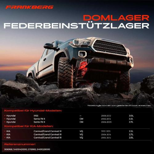 1x Domlager Federbeinstütz lager für Hyundai Santa Fé II KIA Carnival Bild 1x Domlager Federbeinstütz lager für Hyundai Santa Fé II KIA Carnival