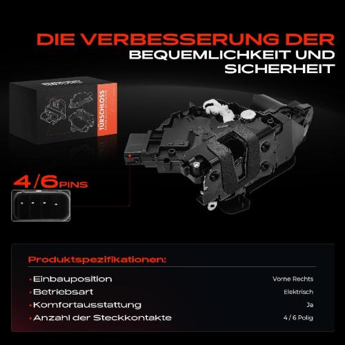 1x Türschloss Vorne Rechts für Volvo C30 S40 II S80 V50 V70 III XC60 I Van XC70 1.6L 1.8L 2.0L 2.4L 2003-2017 Bild 1x Türschloss Vorne Rechts für Volvo C30 S40 II S80 V50 V70 III XC60 I Van XC70 1.6L 1.8L 2.0L 2.4L 2003-2017