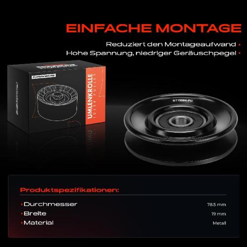 1x Umlenkrolle Führungsrolle für Ford Ranger EQ 2R Mazda B-Serie BT-50 Bild 1x Umlenkrolle Führungsrolle für Ford Ranger EQ 2R Mazda B-Serie BT-50