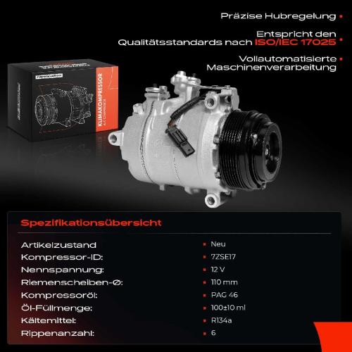 Frankberg 1x Klimakompressor für Mercedes W213 S213 E400 AMG E43 3.0L 3.5L Bj ab 2016 Bild Frankberg 1x Klimakompressor für Mercedes W213 S213 E400 AMG E43 3.0L 3.5L Bj ab 2016