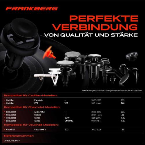 Frankberg 20x Befestigungsclips Türverkleidung für Chevrolet Avalanche 1500 Crew Cab Pick-up Bild Frankberg 20x Befestigungsclips Türverkleidung für Chevrolet Avalanche 1500 Crew Cab Pick-up