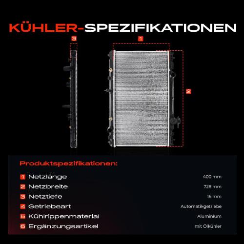 1x Kühler Wasserkühler Motorkühler für Toyota Camry Stufenheck ACV3 MCV3 XV3 2001-2006 Bild 1x Kühler Wasserkühler Motorkühler für Toyota Camry Stufenheck ACV3 MCV3 XV3 2001-2006