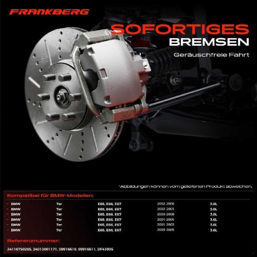 2x Bremsscheiben Vorderachse für BMW 7er E65 E66 E67 3.0L 3.6L 2001-2008 Bild 2x Bremsscheiben Vorderachse für BMW 7er E65 E66 E67 3.0L 3.6L 2001-2008