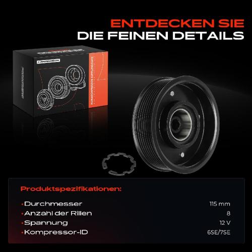 1x Magnetkupplung Klimakompressor für Mercedes-Benz W204 W203 W211 W212 W220 B906 Bild 1x Magnetkupplung Klimakompressor für Mercedes-Benz W204 W203 W211 W212 W220 B906