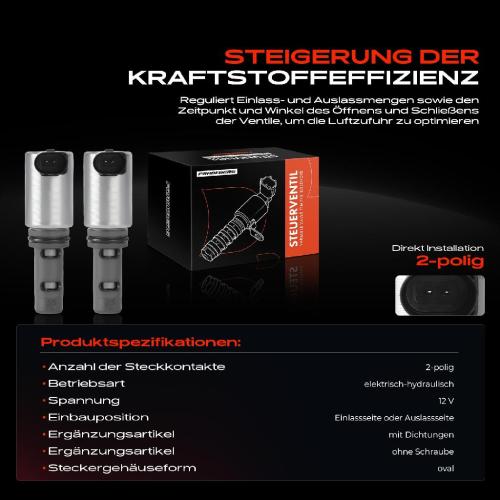 2x Steuerventil Nockenwellenverstellung für VW Golf 1K Polo 9N Passat 3C Audi A3 Bild 2x Steuerventil Nockenwellenverstellung für VW Golf 1K Polo 9N Passat 3C Audi A3