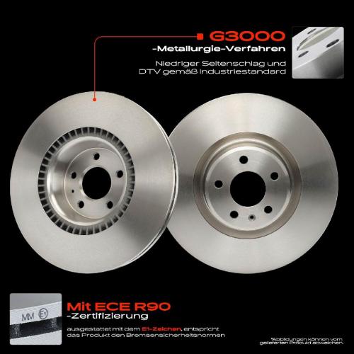 2x Bremsscheiben Vorderachse für Audi A6 Allroad Avant 2.0L 3.0L 2012-2018 Bild 2x Bremsscheiben Vorderachse für Audi A6 Allroad Avant 2.0L 3.0L 2012-2018