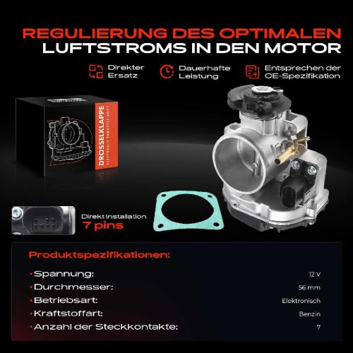 1x Drosselklappe Drosselklappenstutzen für VW Golf IV Cabriolet 1E7 2.0L 1998-2002 Bild 1x Drosselklappe Drosselklappenstutzen für VW Golf IV Cabriolet 1E7 2.0L 1998-2002