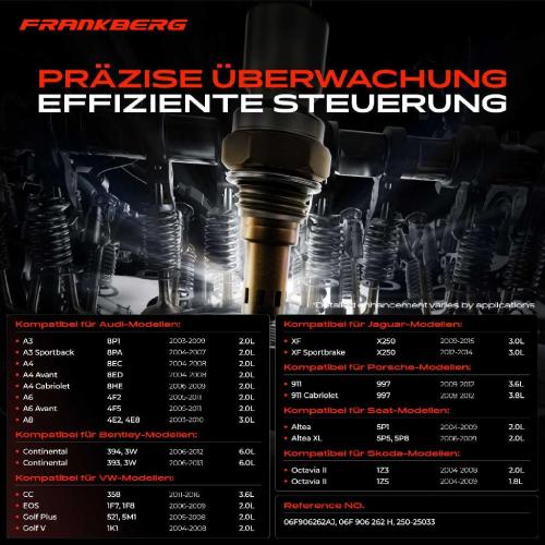Frankberg 1x Lambdasonde Regelsonde Vor Katalysator für VW Golf Passat Audi A3 Porsche 911 Seat Skoda Bild Frankberg 1x Lambdasonde Regelsonde Vor Katalysator für VW Golf Passat Audi A3 Porsche 911 Seat Skoda