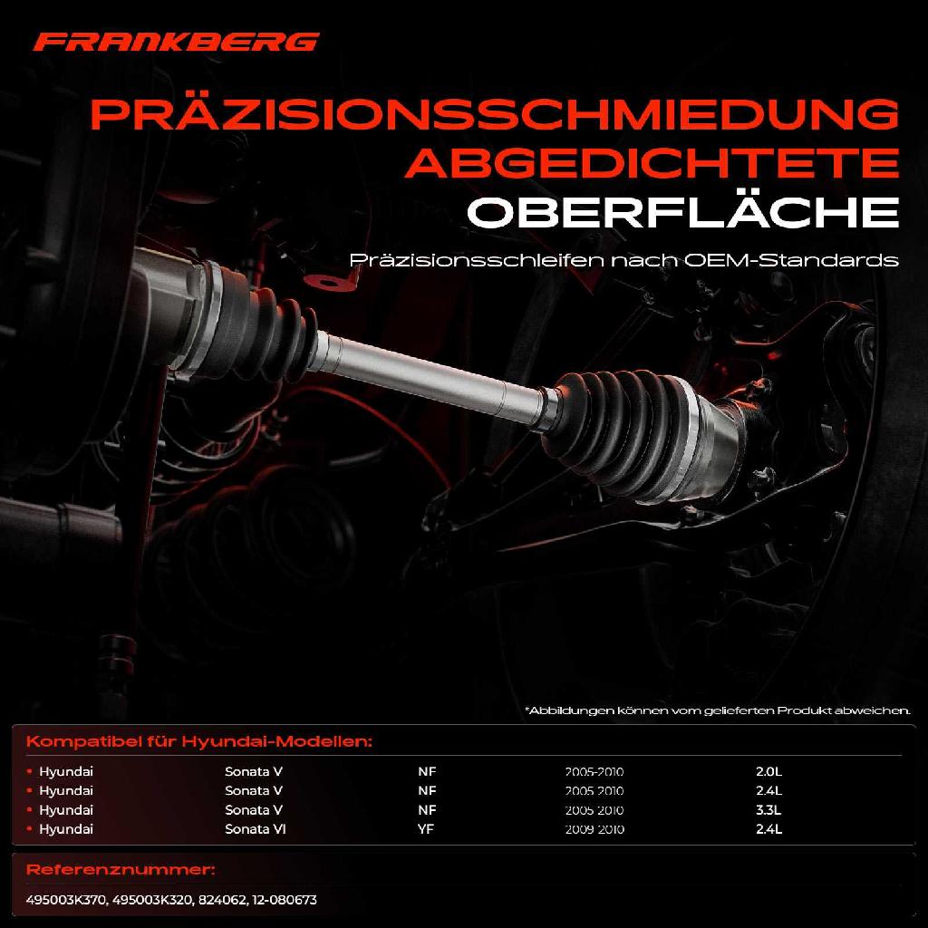 1x Antriebswelle Gelenksatz Vorderachse für Hyundai Sonata V NF 2005-2010 2.0L 2.4L 3.3L