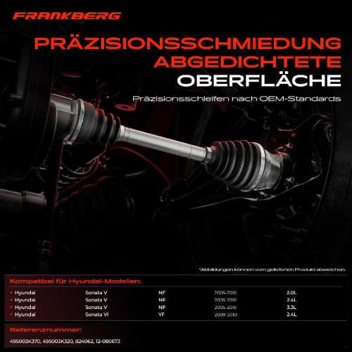 1x Antriebswelle Gelenksatz Vorderachse für Hyundai Sonata V NF 2005-2010 2.0L 2.4L 3.3L Bild 1x Antriebswelle Gelenksatz Vorderachse für Hyundai Sonata V NF 2005-2010 2.0L 2.4L 3.3L