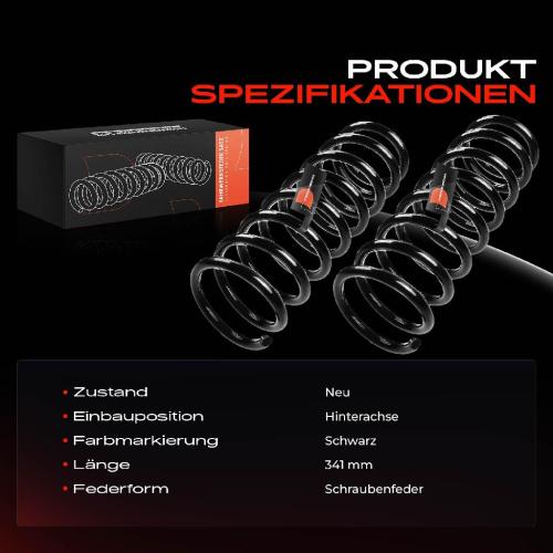 Frankberg 2x Fahrwerksfeder Hinterachse für Mazda 6 Stufenheck GH 2.2L 2.5L 2007-2013 Bild Frankberg 2x Fahrwerksfeder Hinterachse für Mazda 6 Stufenheck GH 2.2L 2.5L 2007-2013