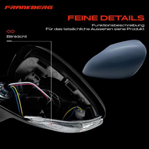 Frankberg 1x Außenspiegel Links für Ford Fiesta VI Van CB1 CCN 2008-2017 Bild Frankberg 1x Außenspiegel Links für Ford Fiesta VI Van CB1 CCN 2008-2017