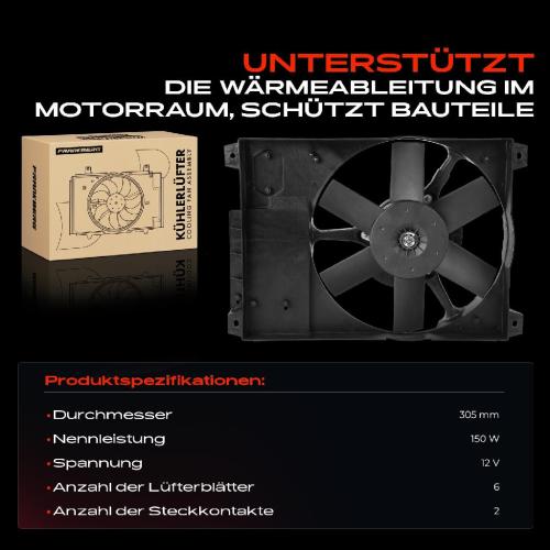 Frankberg 1x Motorkühller Einfachlüfter mit Kühlerlüfterrahmen Fiat Ducato Citroën Jumper Peugeot Boxer 230 244 Bild Frankberg 1x Motorkühller Einfachlüfter mit Kühlerlüfterrahmen Fiat Ducato Citroën Jumper Peugeot Boxer 230 244