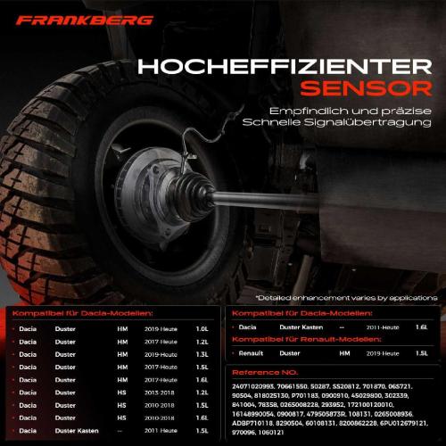 1x ABS Sensor Hinterachse rechts für Dacia Duster Kasten Renault 1.0L 1.2L 1.3L 1.5L 1.6L Bj ab 2010 Bild 1x ABS Sensor Hinterachse rechts für Dacia Duster Kasten Renault 1.0L 1.2L 1.3L 1.5L 1.6L Bj ab 2010