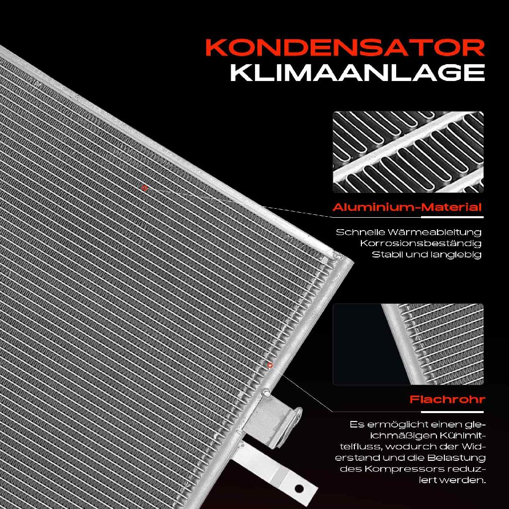 1x Kondensator Klimaanlage für Jaguar XJ X351 2.0L 3.0L Bj ab 2009