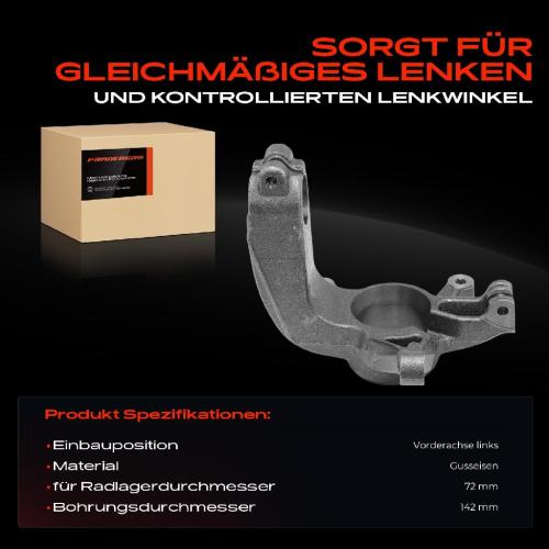 Frankberg 1x Achsschenkel Radaufhängung Vorderachse Links für Renault Megane II BM/EM/KM/CM/LM0/1 Bild Frankberg 1x Achsschenkel Radaufhängung Vorderachse Links für Renault Megane II BM/EM/KM/CM/LM0/1