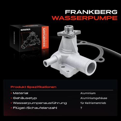 Frankberg 1x Wasserpumpe Kühlwasserpumpe für Ford Granada GU Scorpio I Sierra GB Transit Taunus 80 1.3L-2.0L Bild Frankberg 1x Wasserpumpe Kühlwasserpumpe für Ford Granada GU Scorpio I Sierra GB Transit Taunus 80 1.3L-2.0L