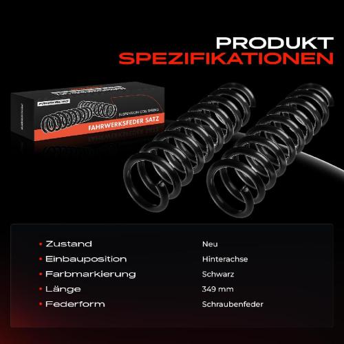 Frankberg 2x Fahrwerksfeder Hinterachse für Mercedes-Benz E-Klasse W210 T-Model S210 1995-2002 Bild Frankberg 2x Fahrwerksfeder Hinterachse für Mercedes-Benz E-Klasse W210 T-Model S210 1995-2002