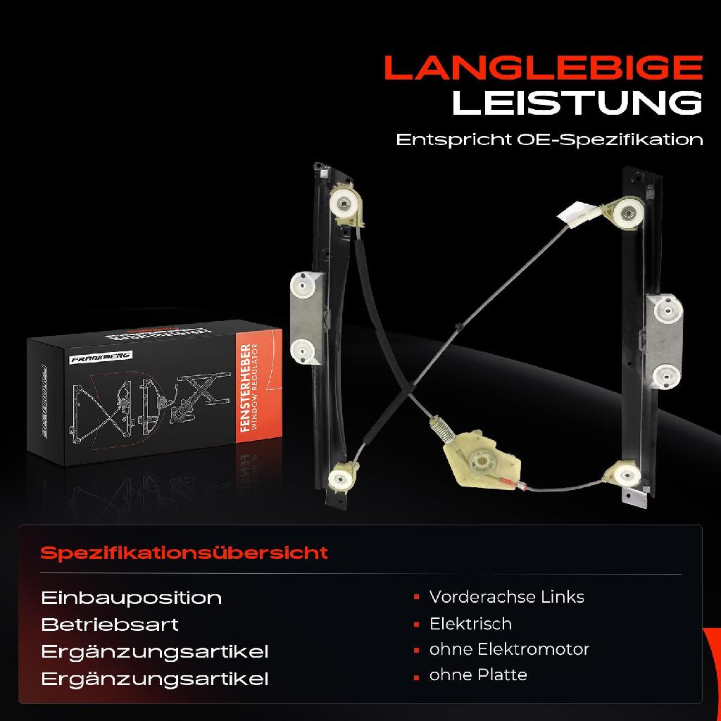 1x Fensterheber Vorne Links für Audi TT 8J3 8N3 8N9 98-06