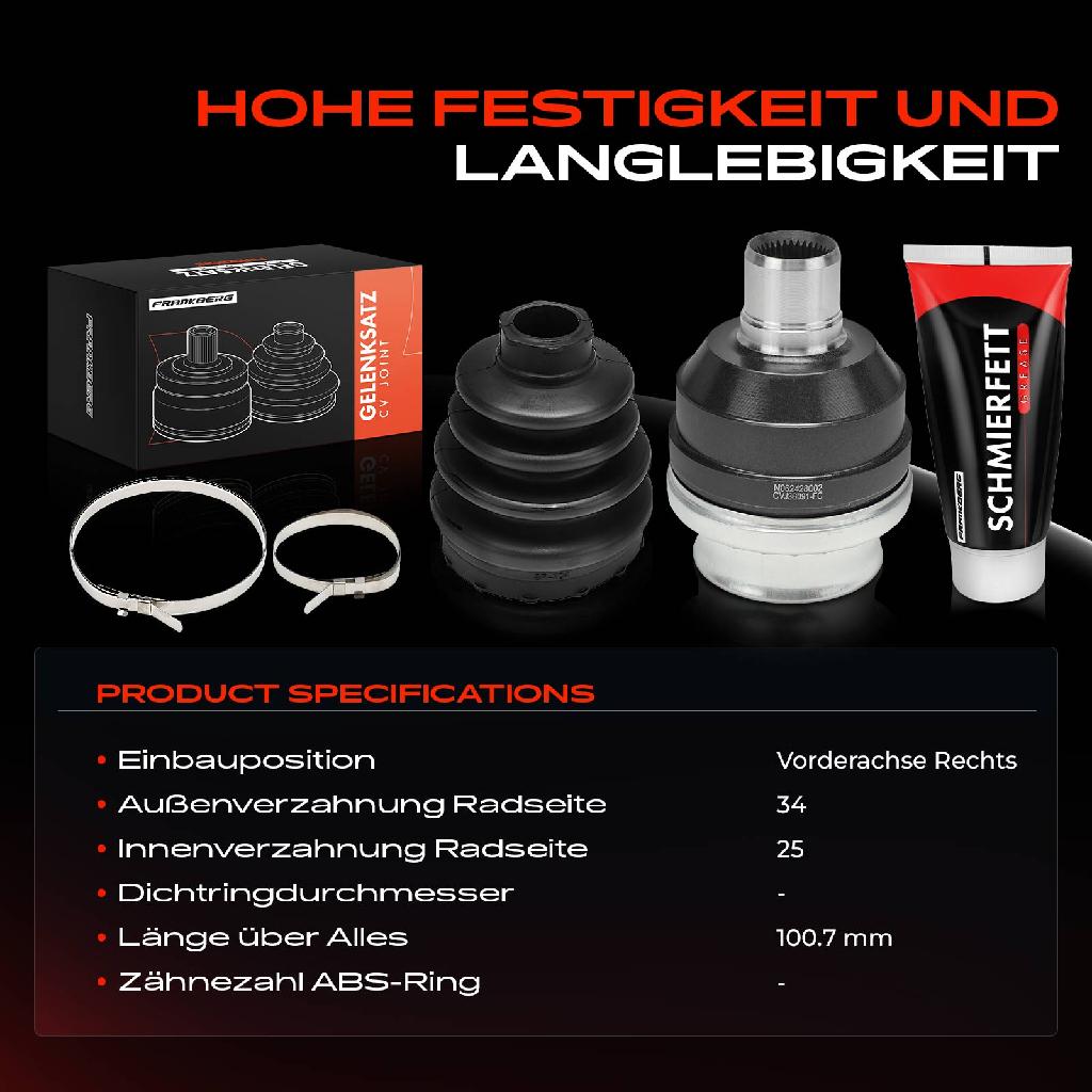 1x Antriebswelle Gelenksatz Vorderachse Rechts für Opel Astra H Vectra B Calibra A Zafira