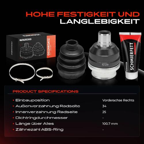 Frankberg 1x Antriebswelle Gelenksatz Vorderachse Rechts für Opel Astra H Vectra B Calibra A Zafira Bild Frankberg 1x Antriebswelle Gelenksatz Vorderachse Rechts für Opel Astra H Vectra B Calibra A Zafira