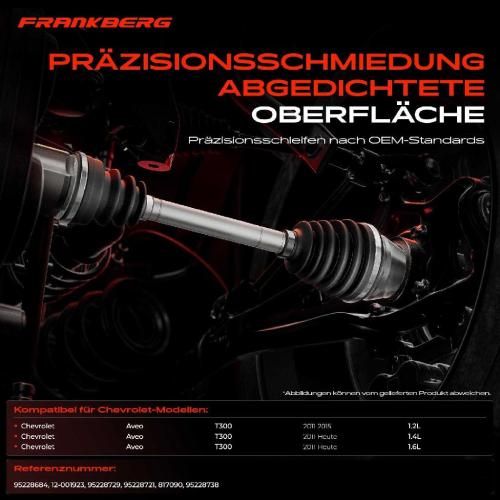 1x Antriebswelle Gelenksatz Vorderachse für Chevrolet Aveo Schrägheck T300 1.3L 1.4L 1.6L Bild 1x Antriebswelle Gelenksatz Vorderachse für Chevrolet Aveo Schrägheck T300 1.3L 1.4L 1.6L