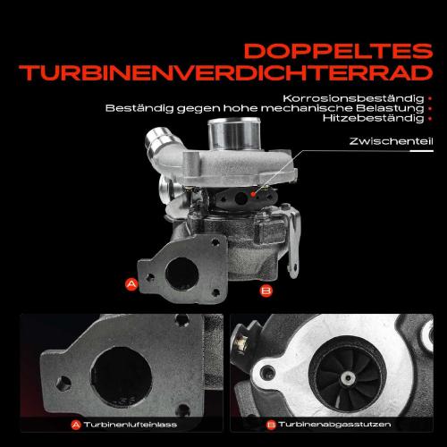 1x Abgasturbolader für Nissan Qashqai I X-Trail Renault Espace IV Koleos I Laguna Coupe III Bild 1x Abgasturbolader für Nissan Qashqai I X-Trail Renault Espace IV Koleos I Laguna Coupe III