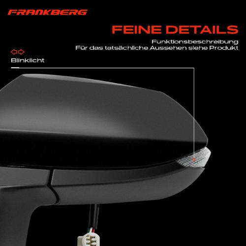 Frankberg 1x Außenspiegel Links für Toyota Corolla Stufenheck E21 EA1 EH1 Bj ab 2019 Bild Frankberg 1x Außenspiegel Links für Toyota Corolla Stufenheck E21 EA1 EH1 Bj ab 2019