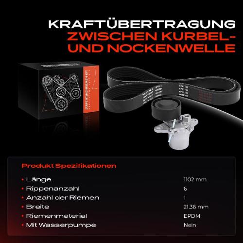 1x Keilrippenriemensatz für VW Golf Passat Audi A3 A4 A5 A6 A7 A8 Q2 Q3 Q5 TT Bild 1x Keilrippenriemensatz für VW Golf Passat Audi A3 A4 A5 A6 A7 A8 Q2 Q3 Q5 TT
