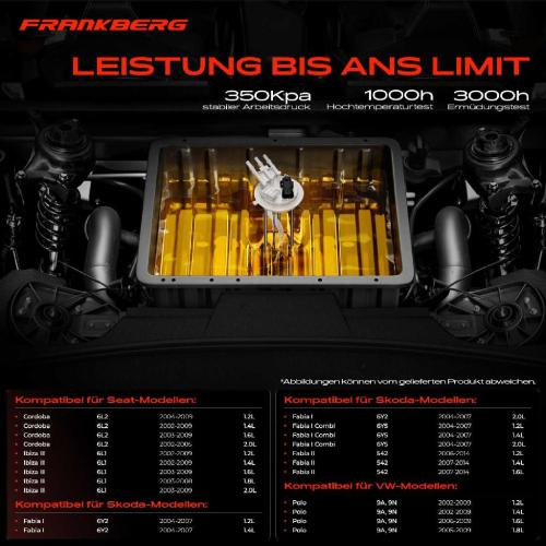 1x Kraftstoffpumpe für VW Polo Seat Cordoba Ibiza III Skoda Fabia I Combi Praktik Stufenheck II Roomster Bild 1x Kraftstoffpumpe für VW Polo Seat Cordoba Ibiza III Skoda Fabia I Combi Praktik Stufenheck II Roomster