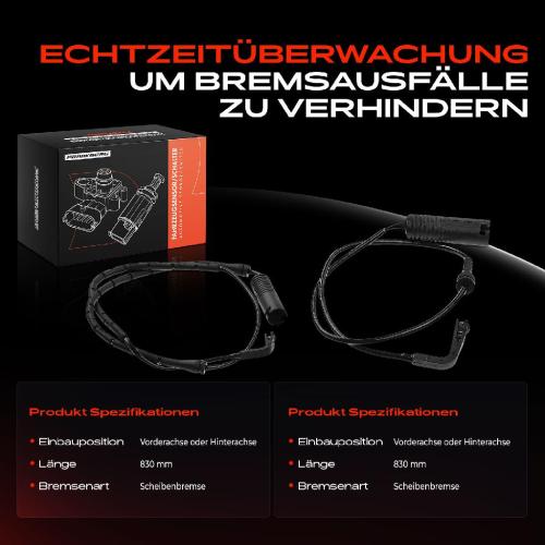 2x Warnkontakt Bremsbelagverschleiß Hinterachse für BMW 5er Touring E39 1995-2003 Bild 2x Warnkontakt Bremsbelagverschleiß Hinterachse für BMW 5er Touring E39 1995-2003