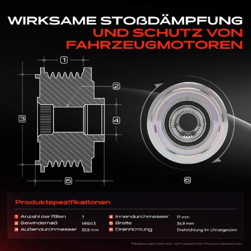 1x Generatorfreilauf Lichtmaschine für VW Touareg Phaeton Audi Q7 Porsche Cayenne Bild 1x Generatorfreilauf Lichtmaschine für VW Touareg Phaeton Audi Q7 Porsche Cayenne