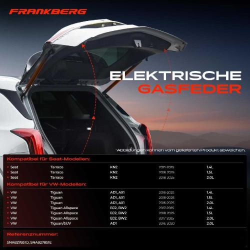 1x Gasfeder Elektrisch Heckklappe Hinten Links für VW Tiguan AD1 Seat Tarraco Bild 1x Gasfeder Elektrisch Heckklappe Hinten Links für VW Tiguan AD1 Seat Tarraco