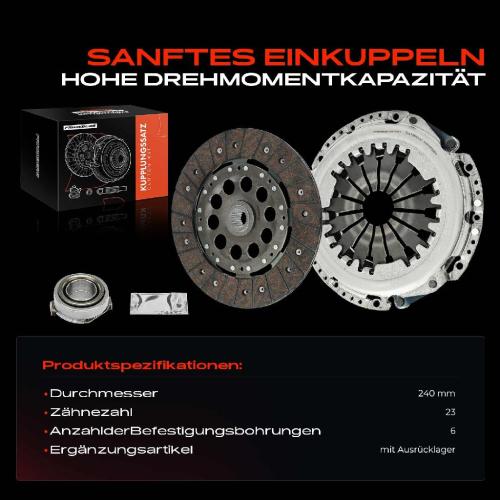 Frankberg 1x Kupplungssatz für Mazda 6 Hatchback GG 6 Station Wagon GY 6 Stufenheck GG MPV II LW 2.0L Bild Frankberg 1x Kupplungssatz für Mazda 6 Hatchback GG 6 Station Wagon GY 6 Stufenheck GG MPV II LW 2.0L