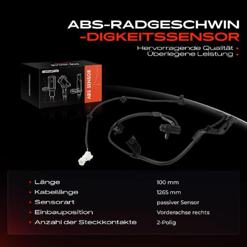 Frankberg 1x ABS Sensor Vorderachse rechts für Toyota Hilux VII Pick-up N1 N2 N3 2.5L 3.0L 2004-2015 Bild Frankberg 1x ABS Sensor Vorderachse rechts für Toyota Hilux VII Pick-up N1 N2 N3 2.5L 3.0L 2004-2015