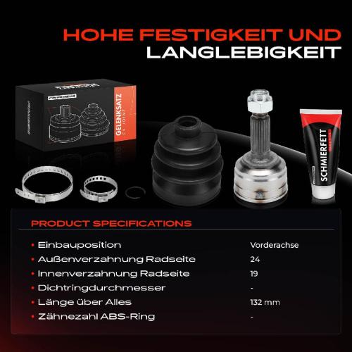 1x Antriebswelle Gelenksatz Vorderachse für Daihatsu Cuore 6 L250 L251 L260 Trevis YRV M2 Bild 1x Antriebswelle Gelenksatz Vorderachse für Daihatsu Cuore 6 L250 L251 L260 Trevis YRV M2