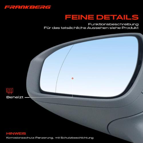 Frankberg 1x Außenspiegel Links für Ford Mondeo V CE CD CF 1.0L 1.5L 1.6L 2.0L 2.5L Bj ab 2014 Bild Frankberg 1x Außenspiegel Links für Ford Mondeo V CE CD CF 1.0L 1.5L 1.6L 2.0L 2.5L Bj ab 2014