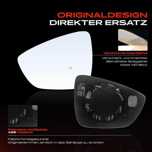 Frankberg 1x Spiegelglas Außenspiegel links für Ford Focus IV Stufenheck Turnier HN HM HP Bild Frankberg 1x Spiegelglas Außenspiegel links für Ford Focus IV Stufenheck Turnier HN HM HP
