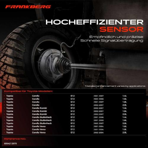 1x ABS Sensor Vorderachse rechts für Toyota Corolla Kombi Stufenheck Verso 1.4L 1.6L 1.8L 2.0L 2001-2008 Bild 1x ABS Sensor Vorderachse rechts für Toyota Corolla Kombi Stufenheck Verso 1.4L 1.6L 1.8L 2.0L 2001-2008