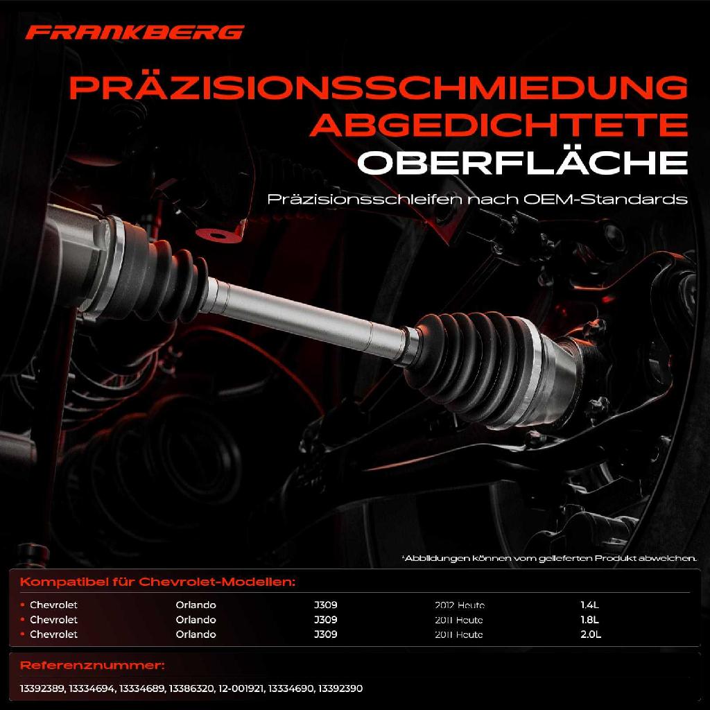 1x Antriebswelle Gelenksatz Vorderachse für Chevrolet Orlando J309 2.0L 2011-2015