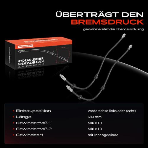 Frankberg 2x Bremsschlauch Bremsschläuche Vorderachse Links oder Rechts für BMW X5 F95 G05 X6 F96 G06 Bild Frankberg 2x Bremsschlauch Bremsschläuche Vorderachse Links oder Rechts für BMW X5 F95 G05 X6 F96 G06